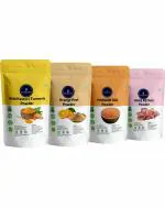 VEDICINE Masoor Dal, Wild Kasturi Turmeric, Orange Peel, Rose Petal Powder for Face Care (100gmx4)