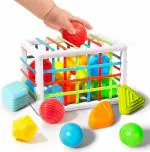 ADKD Shape Sorter Montessori Educational Toys for baby With 9 Blocks- Multicolor