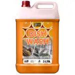 FLISKO Dishwash Liquid 5 Liter Orange 2x Faster Tough Grease Removal & Natural Fragrance| Removes Odour