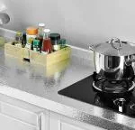 SOJITRA HUB Aluminium Foil Wall Stickers, Kitchen Wallpaper Oil Proof Waterproof Heat Resistant, Self-Adhesive Anti-Mold Wallpapers for Backsplash, Wall Cabinets & Shelves