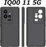 Newselect Vivo Iqoo 11 5G, Iq00 11 5G, Iq00 11 Black Rubber Back Cover
