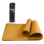 Vifitkit Anti-Skid Yoga Mat with Carry Bag For Home Gym & Outdoor Workout, Water-Resistant, Soft, Easy to Fold (8mm, Mustard Yellow)