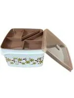 CSM Brown Plastic 24 Reels Thread Box, 18.1 x 16.3 x 10.6 cm