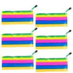 Parteet Multicolor Plastic Pouches ,Pack of 6