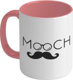 Shieldsmore Ceramic designer Mooch Printed Coffee/Cup for gift |Pink Ceramic Coffee Mug (325 ml)
