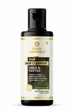 Khadi Organique Amla Reetha Hair Shampoo for Hair Fall & Dandruff | Hair Cleanser for Men & Women - Pack of 1, (210 ml)