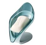 MANIYA ENTERPRISE Soap | Stand Leaf Shape Soap Holder Dish Tray for Bathroom Washbasin Atcan Self Draining Soap Saver Rack Strong Suction Cup Soap Box with Stand for Kitchen Accessories