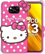 Lenient Pink Rubber Back Cover For Xiaomi Poco X3