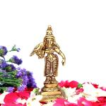Aalayam Selveer Handmade Brass Meenatchi Amman Statue (45 x 30 mm)