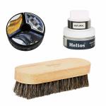 Helios Natural Power Shiner Natural Shoe Cream 199 Horse Hair Brush Care Set, Free Size