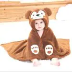 BRANDONN Baby Rust Newborn Hooded Wrapper Baby Blanket 0-6 M (82 cm x 80 cm)