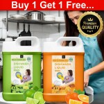 Bliss & Blush Dishwash Liquid Orange 5LTR & Green 5LTR Combo pack| emoves Tough Grease, Leaves No Residue