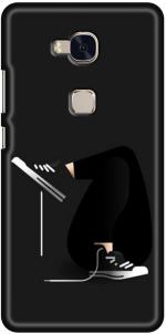 Hello Case Back Cover for Honor 5X (Blue, Black, Hard Case)