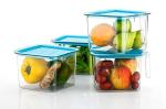 ULTRAZON Fridge Storage Containers with Handle Plastic Storage Container for Kitchen With Lid Transparent Containers for Kitchen Storage Containers ( 1600 ml ) , Pack Of 4