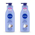 Nivea Body Lotion For Dry Skin, Shea Smooth, With Shea Butter, For Men & Women, 400 ml Pack of 2