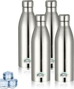 Chakmak Pure Silver Steel Water Bottles 1000 ml (pack of 4)