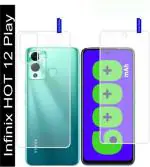 Prsky Front and Back Transparent Mobile Tempered Glass for Infinix Hot 12 Play