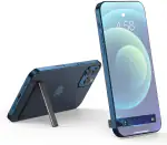 MMAK Foldable Thin Pocket Magnetic Aluminum Mobile Kickstand Compatible for Any Phone (Black