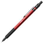 Scrikss Office Graph-X Mechanical Pencil with 0.5mm Lead of Grade 2B, Metallic Red Brass Body with, Mini Interchangeable Eraser Push Mechanism Swing Grip 86169
