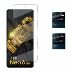 LEPIZ Camera Glass Guard andFront Flexible Nano Glass Screen Protector for Vivo iQOO Neo 6 5G