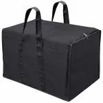 pristu Big 85 L Moisture Proof Clothes Nylon Storage Bag Organizer for Books Magazine, Stationery Paper, Document Toy Storage -(Black, 57x 36.8X 40.5 cm) Rectangular