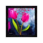 PnF Wood Framed Poster Of Flower-14211, 13 X 13 Inch
