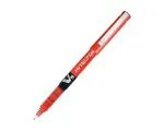 Pilot Hi-Tecpoint V5 0.5mm Extra Fine Point Pure Liquid Ink Roller Ball Pen | Pack of 12 | Red Ink