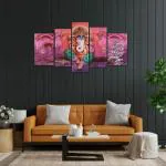 Perpetual Wall Painting For Living Room - Set Of 5, 3d Scenery Wall Painting for Bedroom Large Size with Frames for Wall Decor and Home Decoration, Hotel, Office (75 CM X 43 CM)