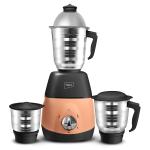Impex GRIND Q Mixer Grinder with 3 Jars Stainless Steel blades, 5 Year Warranty (Peach and Black)