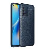 Golden Sands for Oppo F19s, Oppo F19 Back Cover, Leather Texture Series Shock Proof Armor Rugged TPU Slim Case for Oppo F19 Mobile Phone, Prism Blue