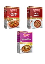 Hilton 300g Masala Combo | Meat Masala + Chicken Masala + Kitchen King | (Pack of 3 - 100g Each)