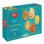 BTW Panchratan Special Diwali Gift Hamper (Orange Soan Papdi 500g, Crancho Masala 60g, Crancho Tango Tomato 60g, Navratan Mix 200g, Millet Lite Mixture 150g) | Handpicked Assortment Of Classic Indian Treats