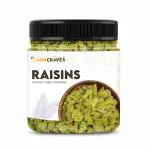 Farm Craves Premium Dried Green Raisins-500G , Kishmis , Green Raisins , Natural Dry Fruits Kismis High in Antioxidants 250G ( Pack of 2 )