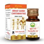 Basic Ayurveda Brihat Garbh Chintamani Ras With Gold 12 Tablets