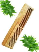 Evana Handcraft Pure neem wooden comb for hair growth| Model 1 | women/men/kids | anti dandruff | Thin and Wide Teeth | Non-static | Eco-Friendly