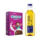 Jivo Extra Light Olive Oil 1 Litre (Extra Light+ Choco Flakes)