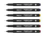 Aristo 0.1mm, 0.3mm & 0.5mm Pigment Liner - 2 Each, Waterproof Quick Drying Light & Water-Resistant Highly Pigmented Black Ink, Ideal for Technical Drawing Sketching Illustration Outline Mandala Pen