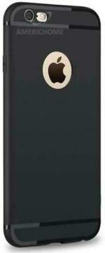 AmericHome Apple iPhone 5s Black Rubber Shock Proof Mobile Back Cover