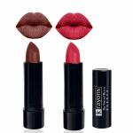 Krayons Cute Pop Moisturizing Matte Lipstick Waterproof Highly pigmented Brick Tone First Crush (Pack of 2)