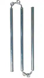 BE TREND Stainless Steel Metal Three Section Triple Nunchaku Chen Xi for Martial Arts (Silver)