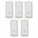 CONA 9261 Status Bell Push Modular Switch 6A White, Pack of 5 |Door Bell|Electric Switches