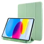 Caseelo [ Translucent Soft Air-Cushioned Back ] Smart Flip Cover for Apple iPad 10th Generation 2022 10.9 Inch Case [ iPad 10th Gen ] Launch A2696 A2757 A2777 [ Tri-fold Pencil Holder Cover ] ( Light Blue )