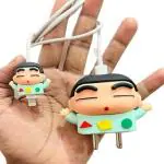 RUPELIK (20W Apple Charger Case Shin Chan Cloth) Cartoon 3D Design Protective Case Cover for 20W / 18W iPhone USB-C Power Adapter Charger, Cute Cartoon Lightning Data Cable Case Cover for iPhone Charger Designer Case Cover