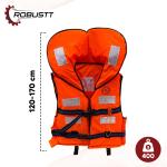 Robustt Polyster Fabric with EPE Foam Life Jacket for Adult- Safety Life Jacket along with Whistle for Swimming, Boating,Floating- Weight Capacity Upto 125 Kg(Pack of 10)