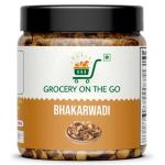 GROCERYONTHEGO Gujrati Mini Bhakarwadi (Crunchy and Tasty) Jar Pack 400gm