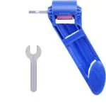 HUENISH Portable Drill Bit Sharpener Corundum Grinding Wheel for Iron-Based Drill Bits Blue DRIL001