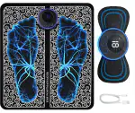 eHOME Rechargeable (Ems) Foot Massager Mat,Muscle Stimulator,Simulated Massage Therapy For Foot,Hands,Arms,Shoulder,Arthritis Pain And Vericose Veins,Drug-Free Pain Relief