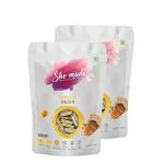She made Deliciously Wholesome Biscotti Cookies - Pack of 2, Classic Almond Flavour, Fibre Dense & Gluten-Free Biscuit, Baked, Crunchy & Tasty Gourmet Snacks, Light & Healthy Nibbles (150 grams each)