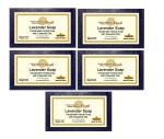 Parwati Gramudyog Herbal Products Lavender Handmade Herbal soap With Essential oils Pack of 5