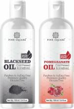 Pink Square Premium Blackseed & Pomegranate Herbal Hair Oil ( Non-Sticky) - For Strong and Shiny Hair Combo Pack of 2 Bottle of 100ml (200ml) Hair Oil (200 ml)